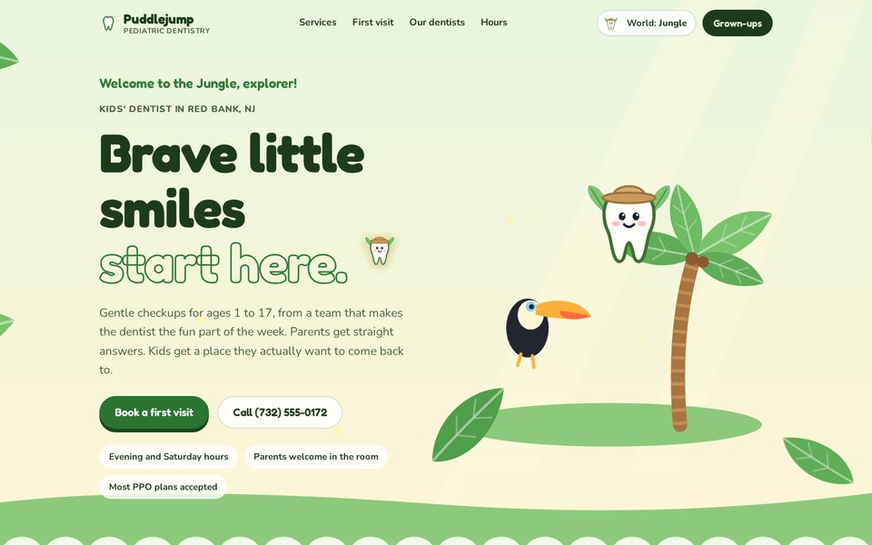 The Puddlejump site in the Jungle world