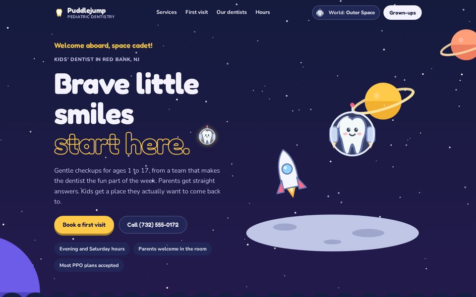 The site in the Outer Space world